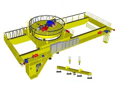 Bovenste roterende elektromagnetische brugkraan
