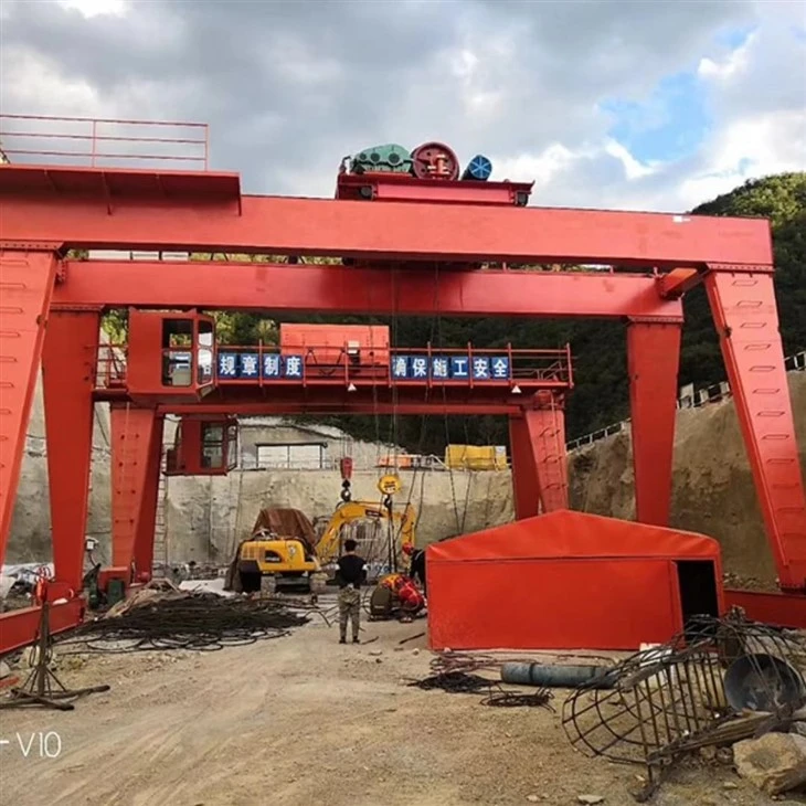 100 ton portaalkraan voor brugconstructie